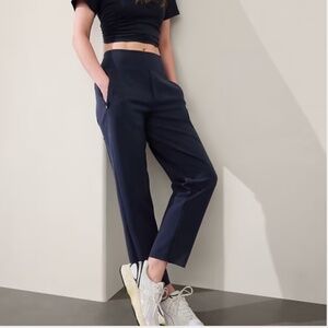 Athleta Endless High Rise Dress Pant Trouser Women’s 18 Navy Blue EUC 533636-05